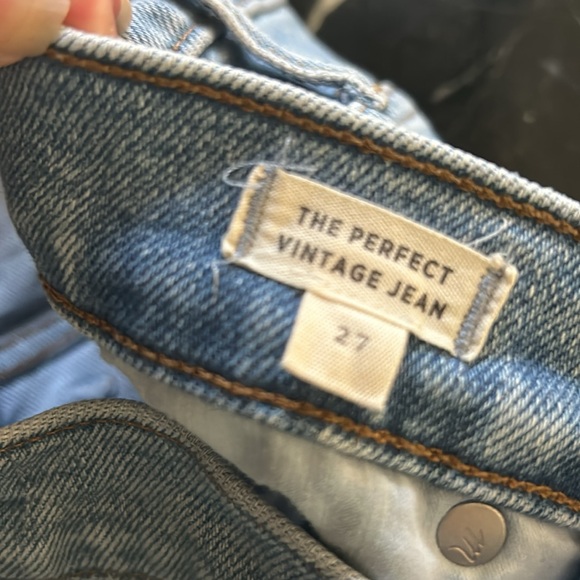Madewell The Perfect Vintage Jeans Light Wash 27 Distressed Stretch - Picture 6 of 11